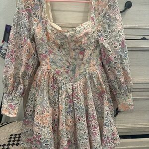 Bardot Lila flounce dress